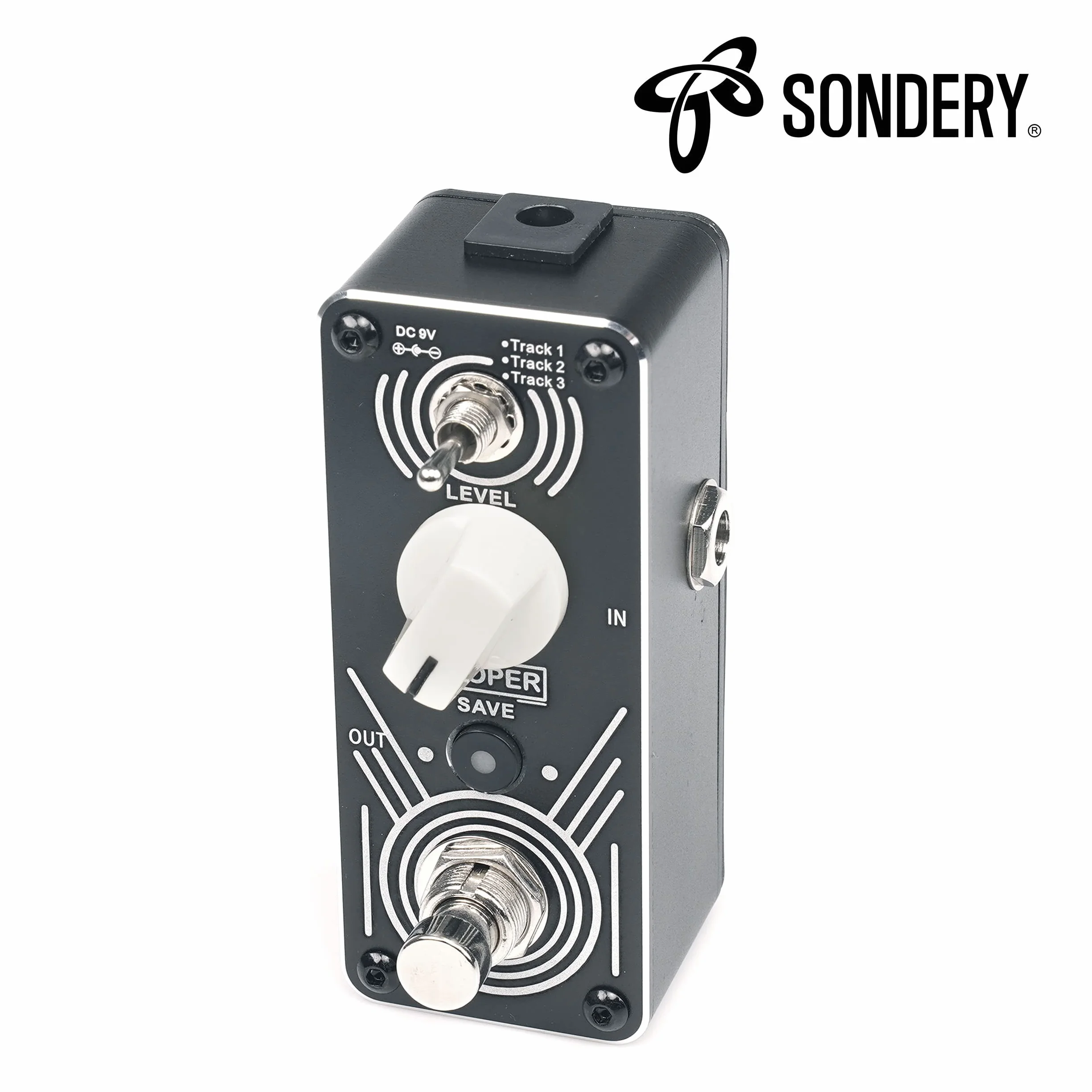 Sondery Pedale triplo Looper, accesso al caricamento/download di file musicali da/a 3 tracce tramite cavo USB chiuso, ogni traccia 30 minuti di tempo di looping, pedale loop illimitato sovraincisioni