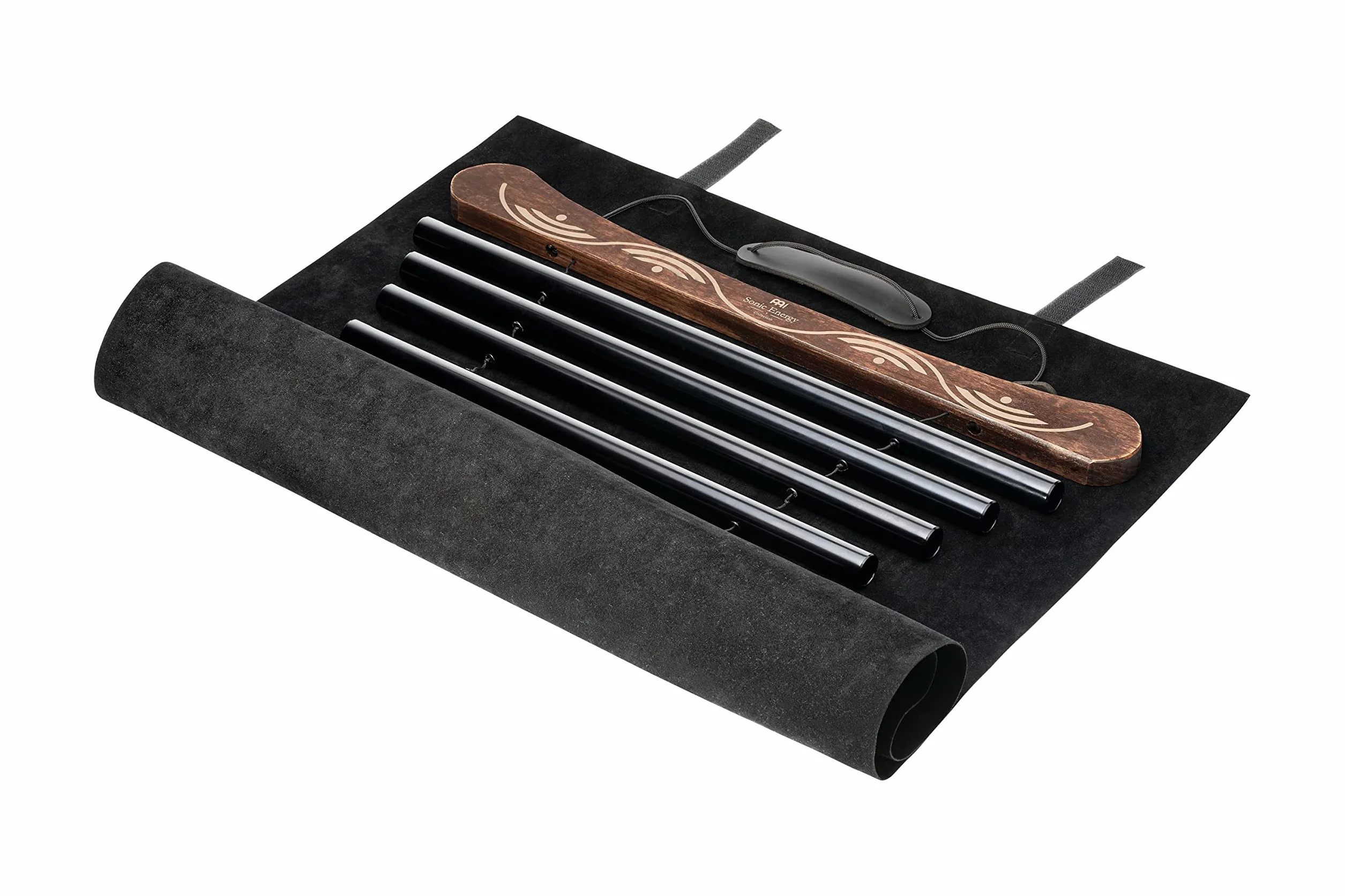 Meinl Sonic Energy Meditation Flow Chimes per rilassare la guarigione del suono con martello e borsa, garanzia di 2 anni (MFC10CMIBK)