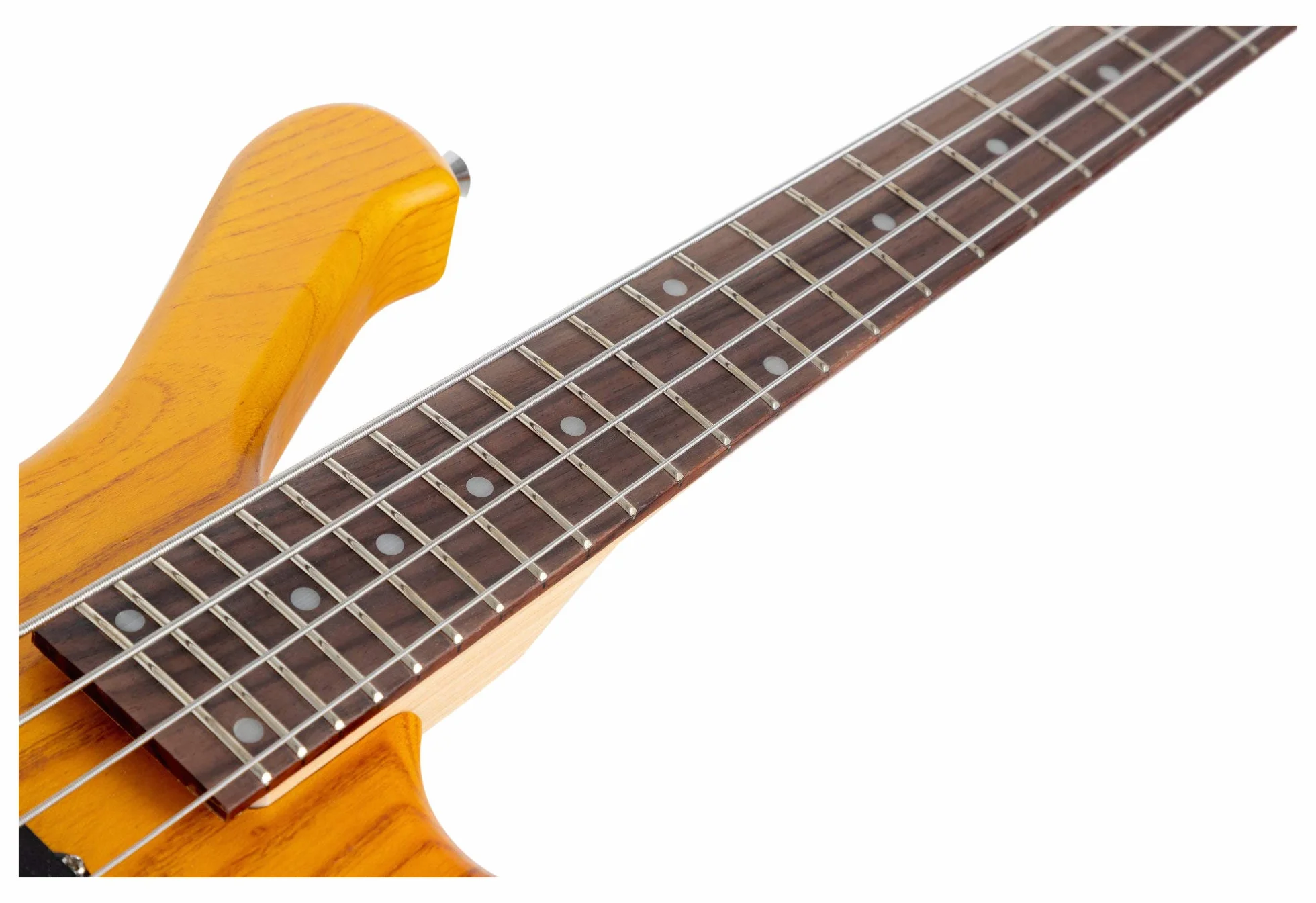 Rocktile TB-4 NHS Traveler E-Bass - Basso Elettrico 4 Corde in Formato Da Viaggio - Corpo: Ontano, Manico: Acero - Tastiera: Technical Ebony - 2 Single Coil Pickup - Natural Honey Stain