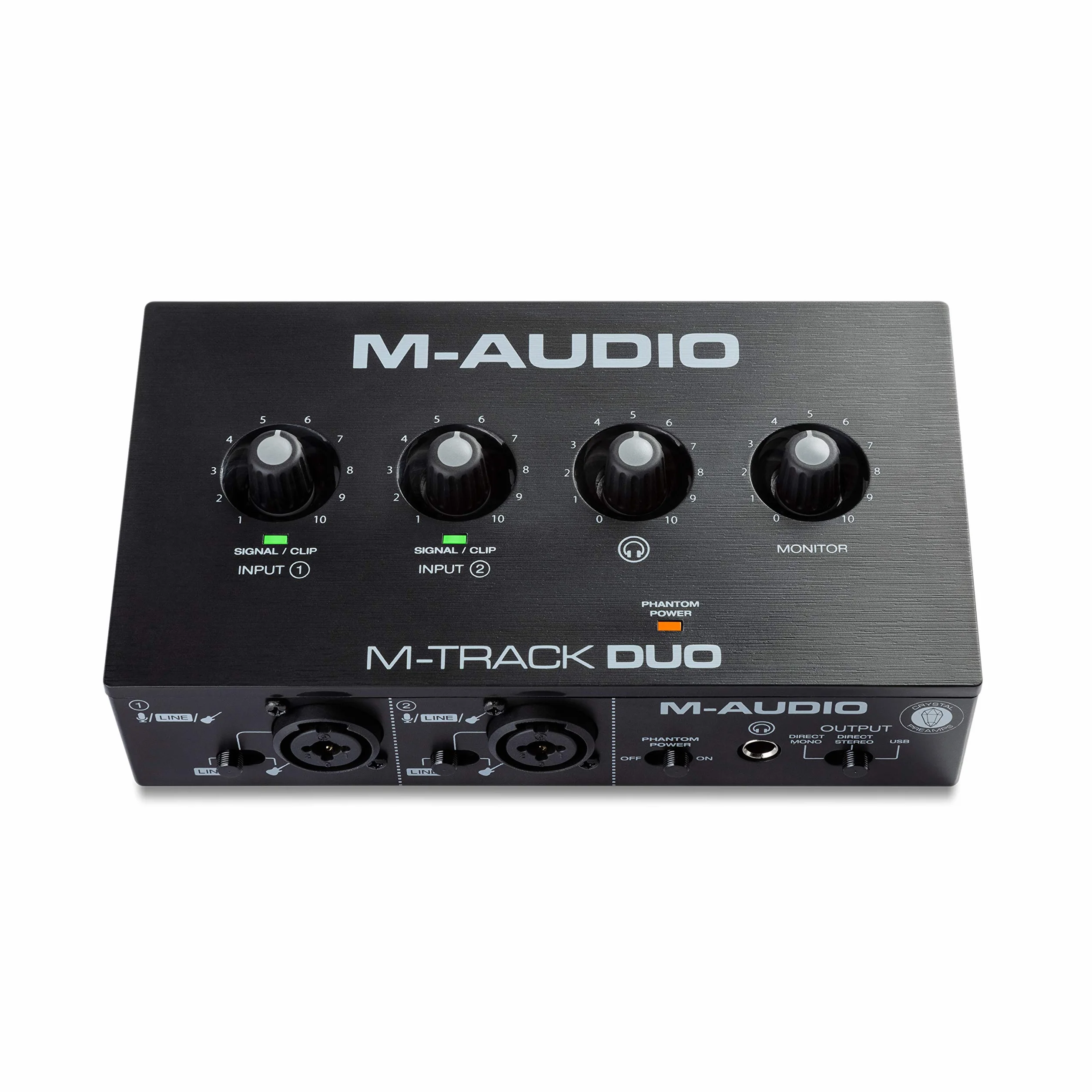 M-AUDIO M-Track Duo - Interfaccia Audio Scheda Audio Esterna USB per Registrazione, Streaming, Podcasting con Ingressi XLR, Line e DI e Software