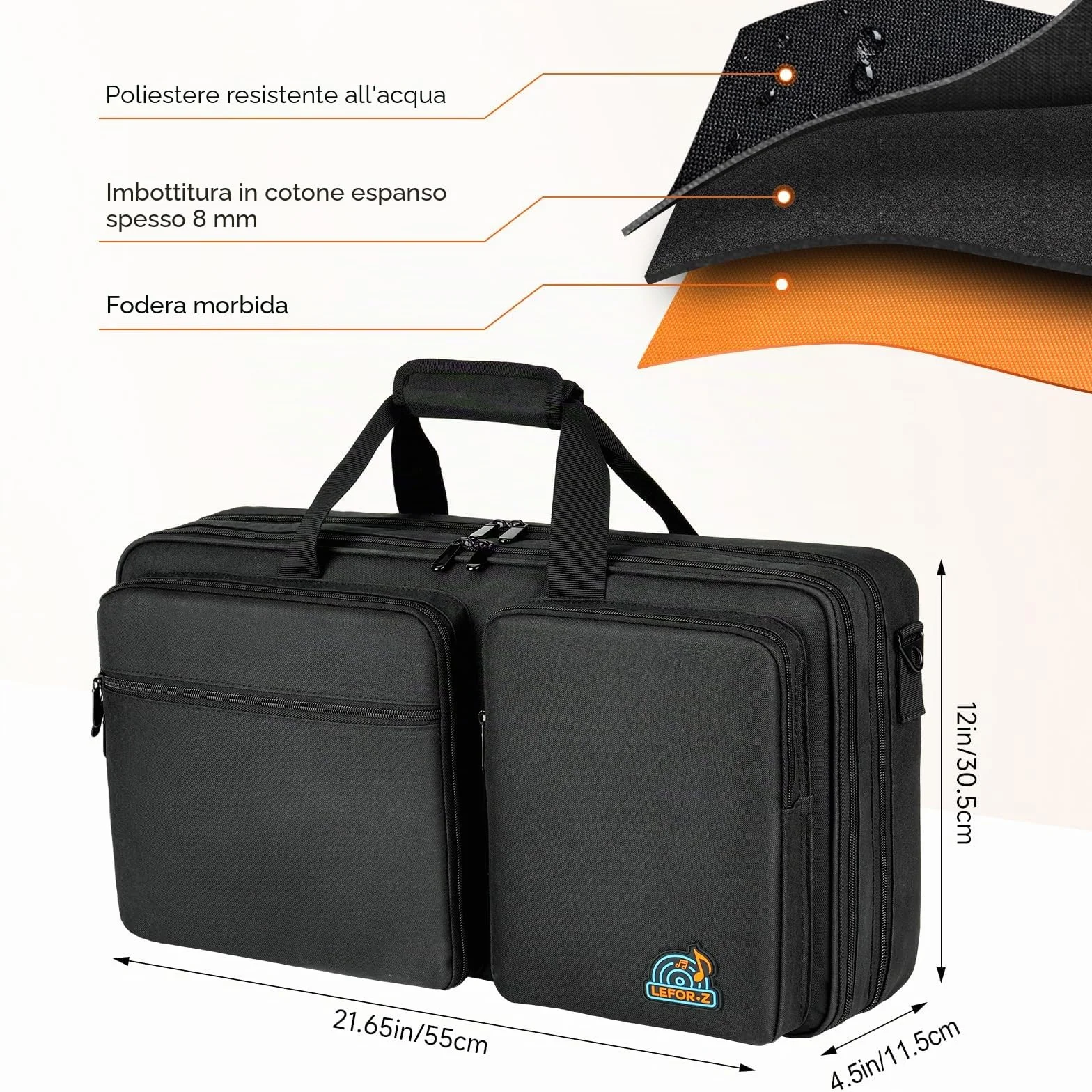 Custodia Protettiva da Viaggio per Pioneer DJ DDJ-FLX4/DDJ-REV1/DDJ-400/DDJ-SB3/DDJ-RB,Borsa Imbottita con Tracolla Regolabile per DJ Controller Adatta Numark Mixtrack Pro FX/Platinum FX/Roland DJ-202