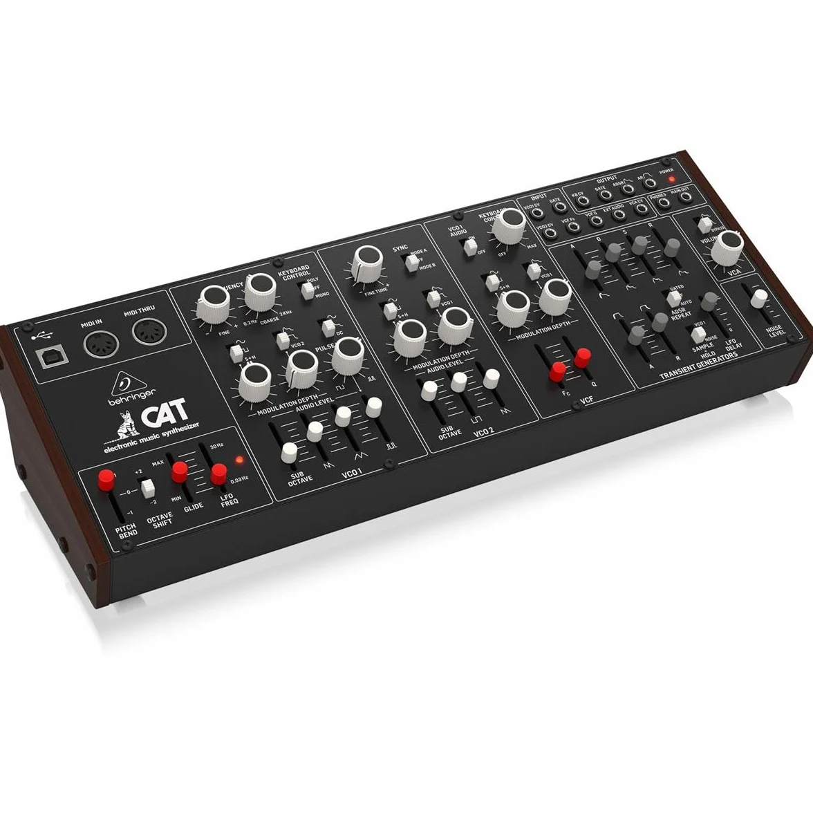 Behringer Cat Legendary Duophonic Analog Synthesizer With Dual Vcos, 4 Mixable Waveforms, External Signal Processor