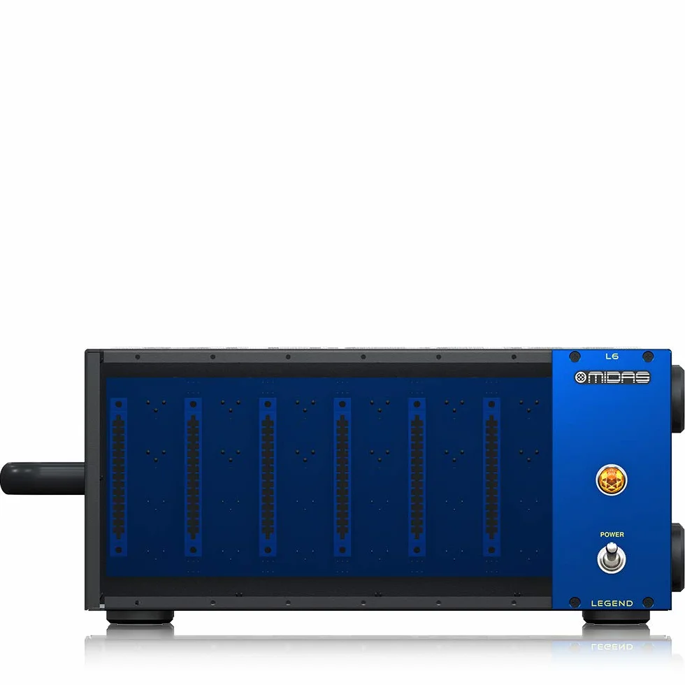 Midas LEGEND L6 Chassis portatile serie 500 per 6 moduli con routing audio e kit di montaggio su rack