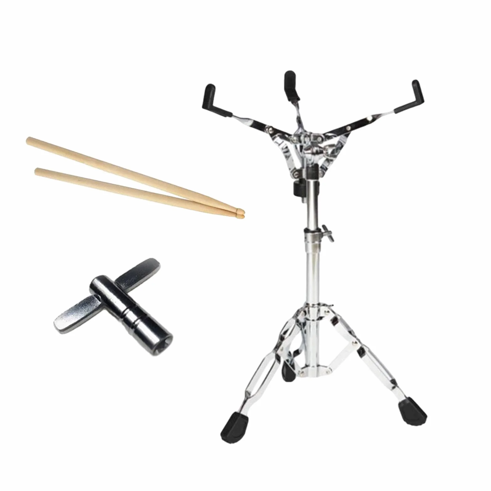 Supporto per rullante, supporto per pad per batteria, staffa per batteria, manopola regolabile, supporto per strumenti, staffa triangolare per sala da