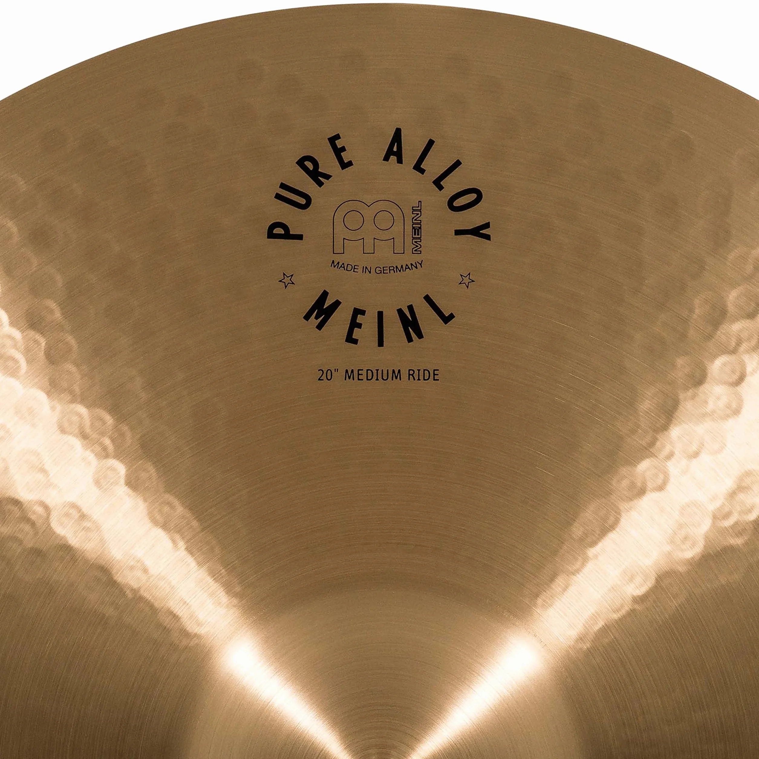 Meinl Cymbals Pure Alloy Piatto Ride Medium 20 pollici (50,80cm) per Batteria - Bronzo puro in Lega, Finitura Tradizionale (PA20MR)