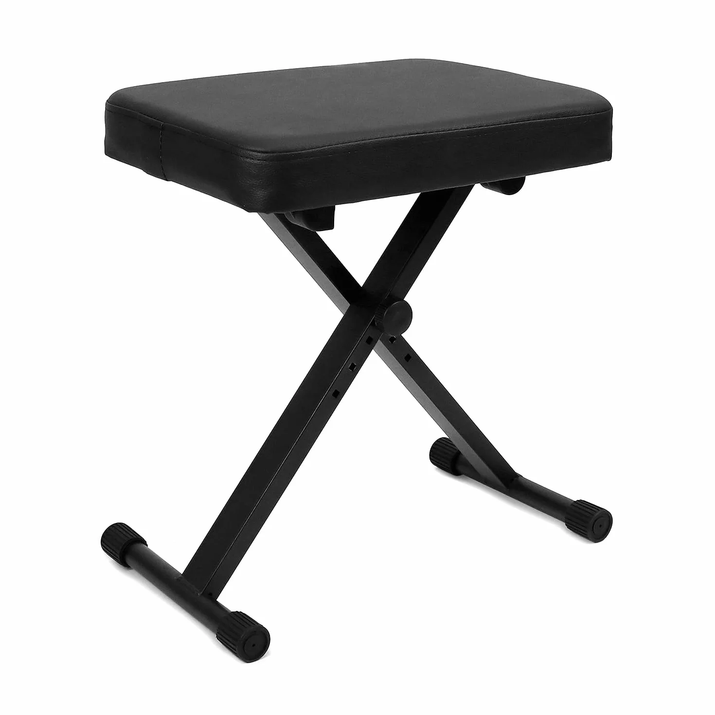 QWORK® Sgabello regolabile per pianoforte/tastiera/chitarra, Sgabello pieghevole con imbottitura 6 cm, Regolabile in altezza 40-50 cm
