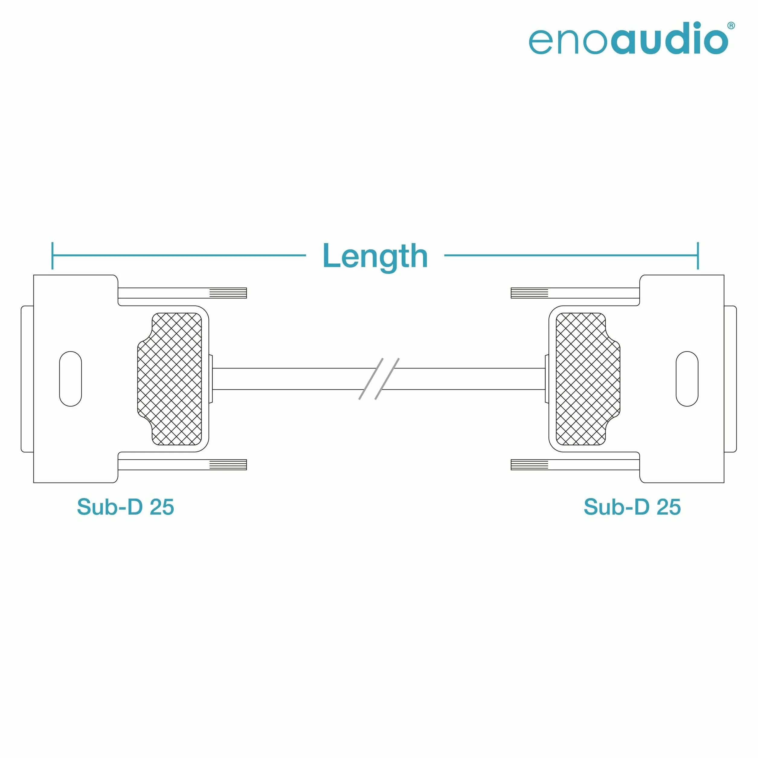 enoaudio Mogami 2932 8ch Multicore Cavo analogico studio | Gold DSUB DB25 Sub-D | HiFi - 1,0 m
