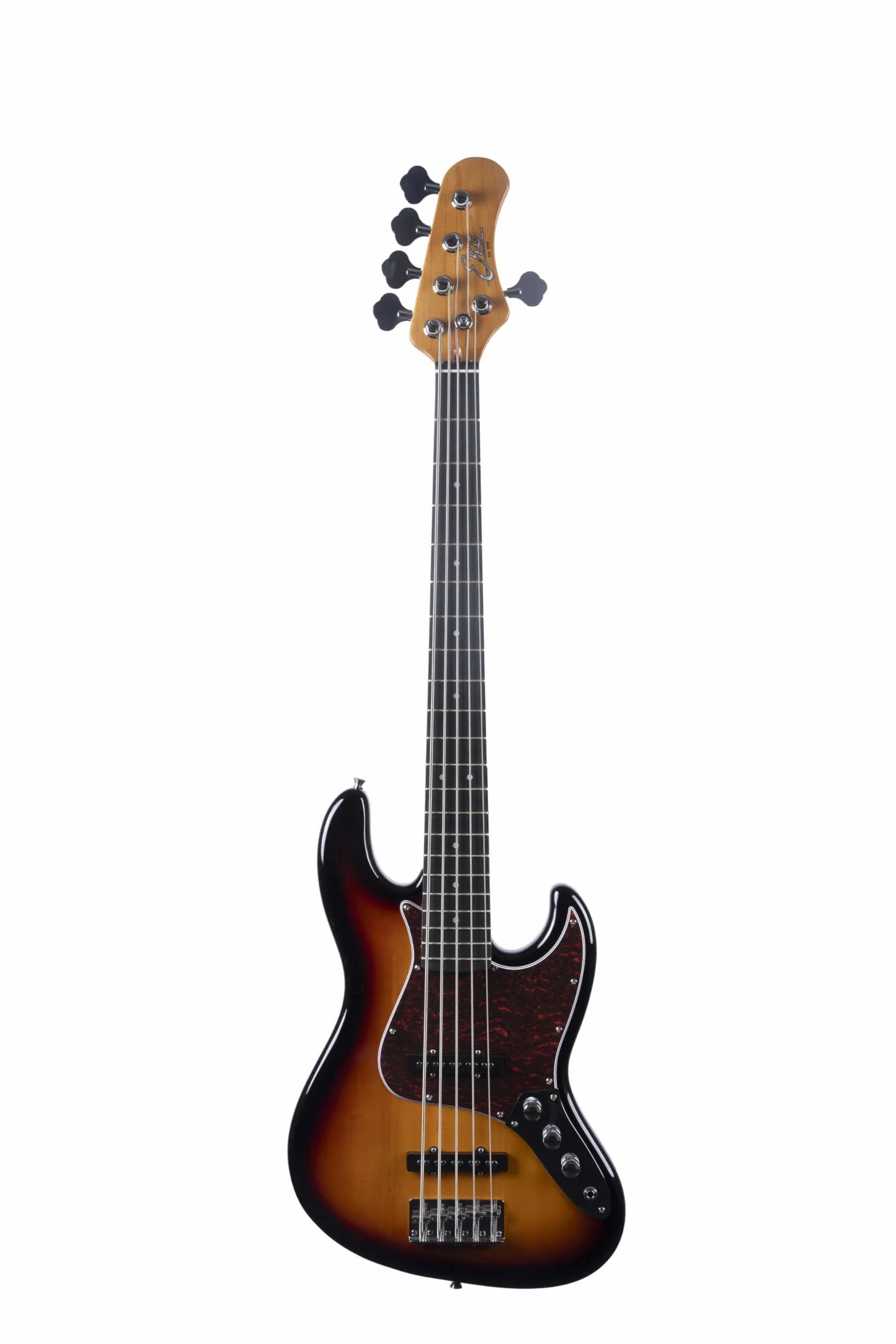 EKO GUITARS – Basso Elettrico JB‑300, 5 Corde, Corpo Pioppo, Manico Acero, Tastiera Laurel, 2 Pickup JB Single Coil, Ponte Vintage, 21 Tasti, Colore Sunburst