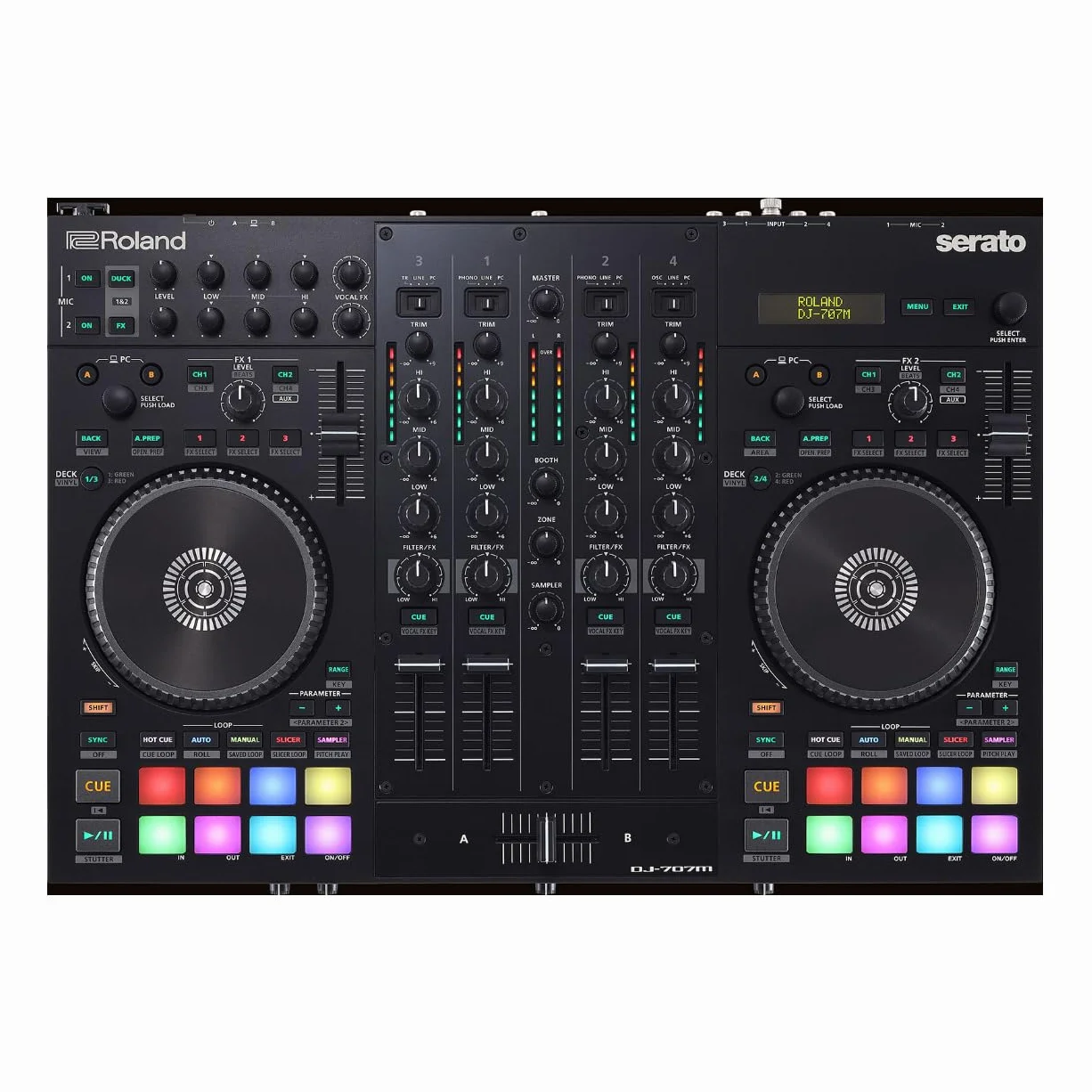 Roland DJ-707M DJ Controller, Consolle Integrata per il Suono e il Livestreaming