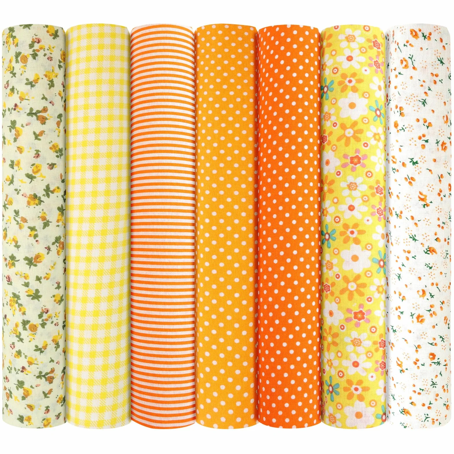 7 pezzi Quadratini di Stoffa 50cm x 50cm, 100% Patchwork Cotone Tessuto, Tessuti Motivi Stampati Stoffe, Quadrati Pretagliati Floreali per Cucito Creativo, Artigianali, Decorazioni Fai da Te