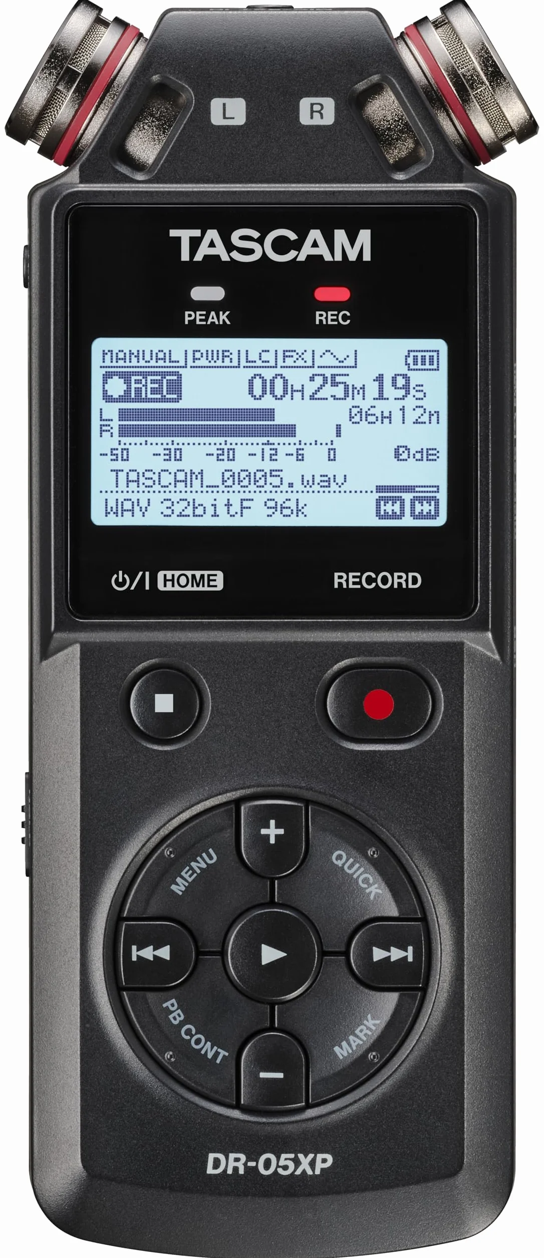 Tascam DR-05XP - Registratore portatile portatile a 2 canali a 32 bit con interfaccia audio USB-C