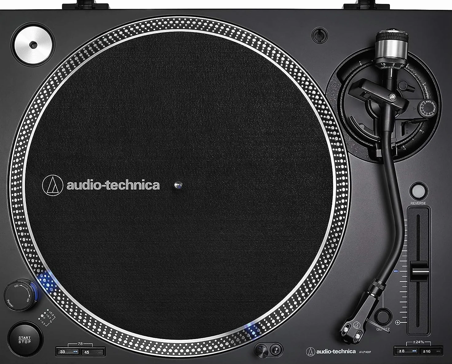 Audio-Technica - AT-LP140XP Giradischi DJ manuale professionale a trasmissione diretta Nero
