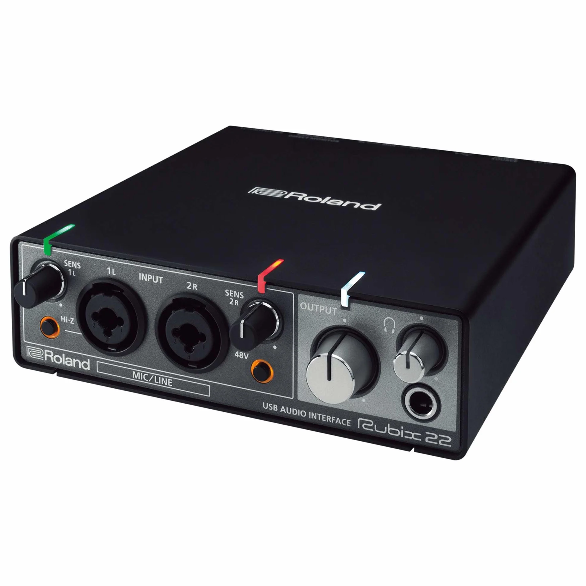 Interfaccia audio USB Roland Rubix22 2-In/2-Out | Audio ad alta risoluzione | Registrate con microfoni, chitarre, tastiere e altro | Costruzione compatta e durevole | Compatibile con Mac, PC e iPad