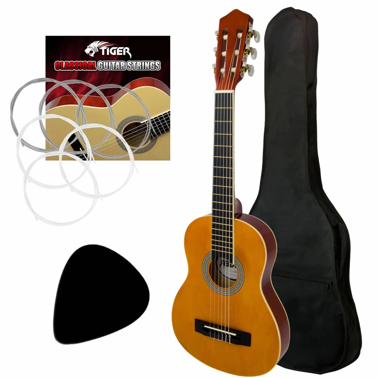 TIGER Set Chitarra Classica per Mancini, Dimensioni 4/4, Con Corde In Nylon