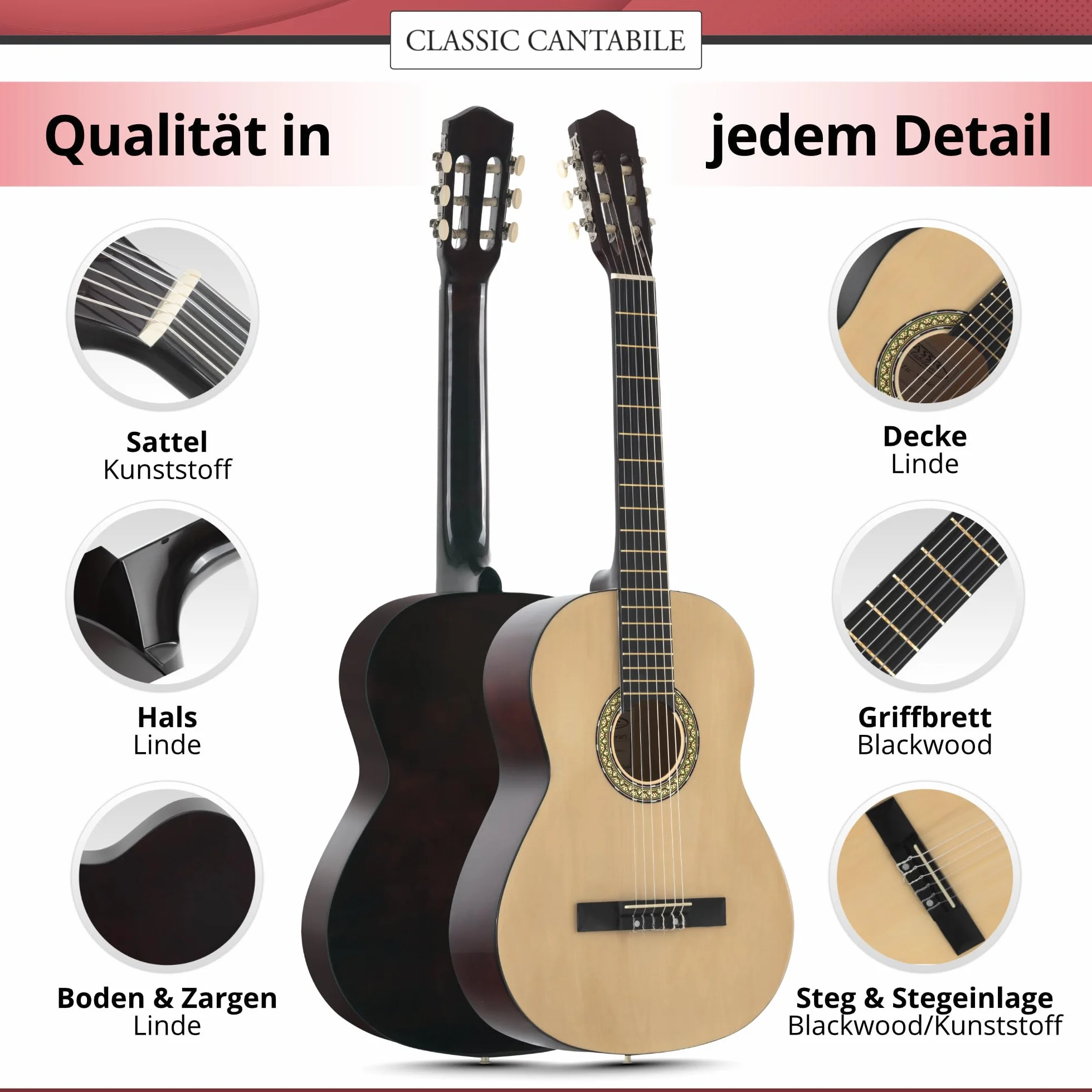 Classic Cantabile Chitarra Classica Acoustic Series AS-851-L 4/4 Mancina