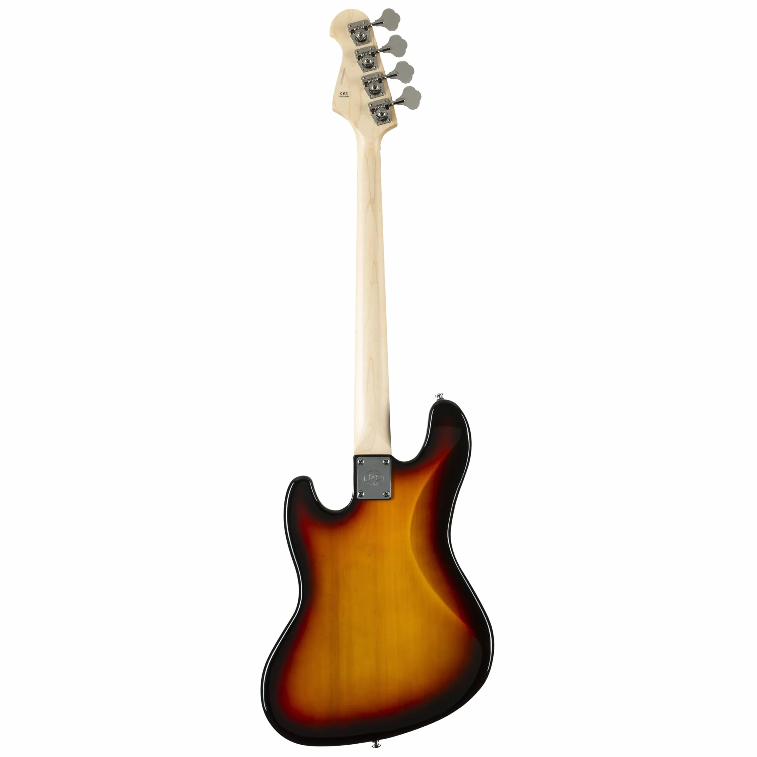 J & D JB Fretless Bass (3-Tone Sunburst) - Basso elettrico a 4 corde